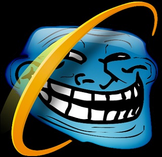 Internet Explorer Troll Face, our 1st Boot Logo